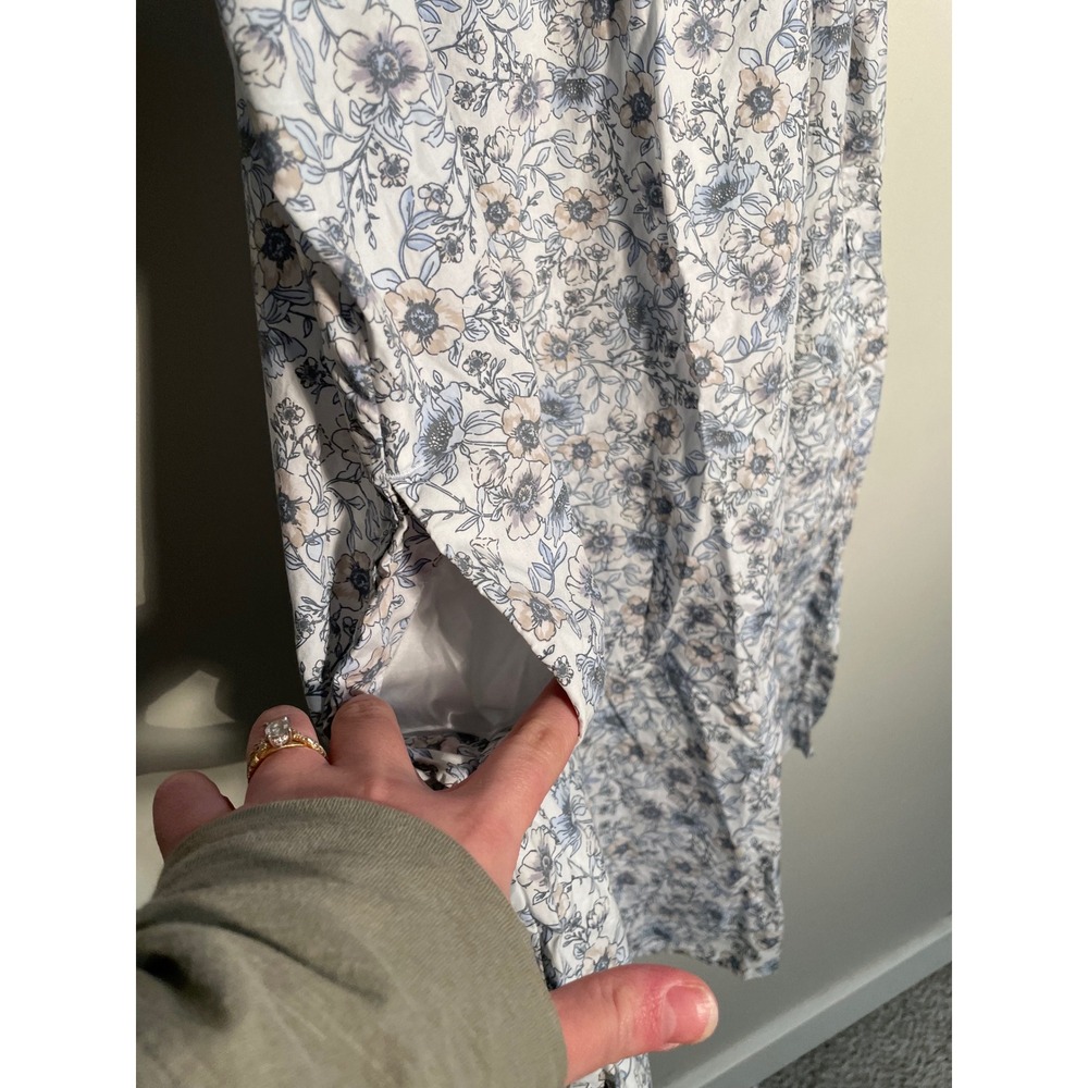 J.Crew Cotton Poplin Shift Dress in Floral Vines Size Medium Feminine‎ Dainty - Picture 5 of 8